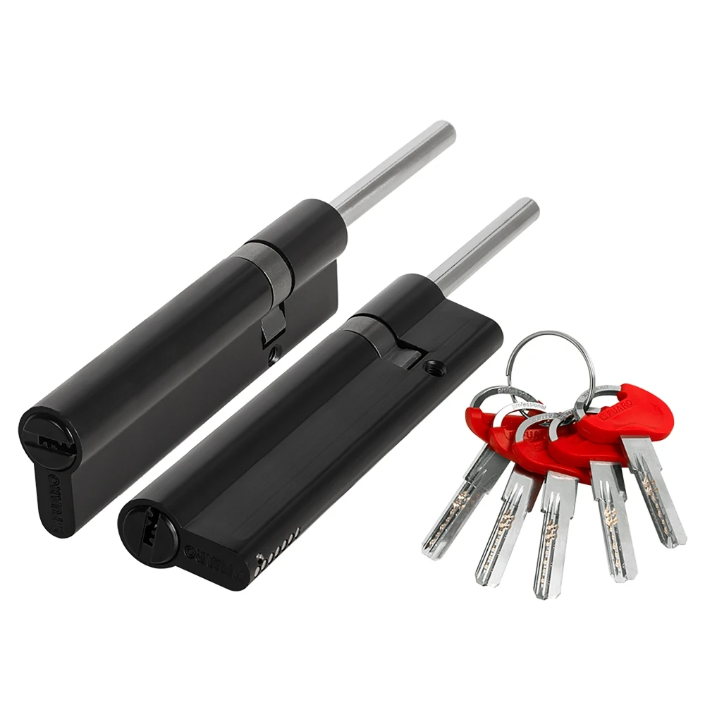 Фото Цилиндровый механизм D-PRO5007 Tang 90 w/k (55+10+25) BL-24 черный 5Key без верт.