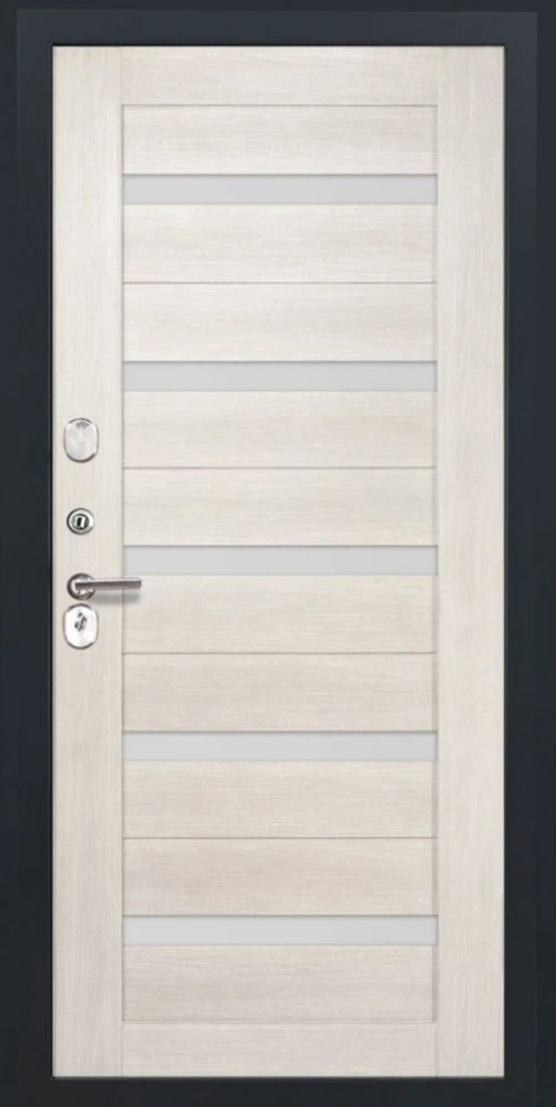 Входная дверь ДвериПРО L-45 СБ-1 (ст. белое, 16мм, беленый дуб) DPRO198284 внутренняя сторона